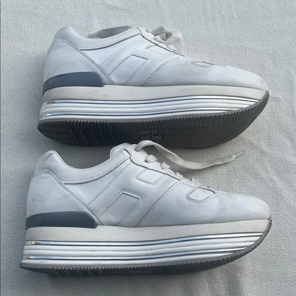 Leather Hogan Platform Sneakera - Picture 2 of 8